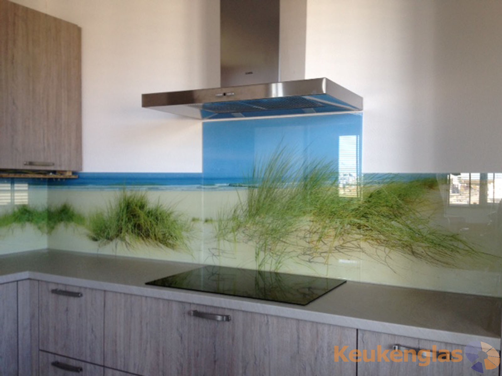 Afbeelding duinen op keuken achterwand Almere 2