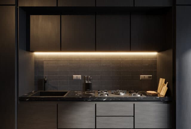 tegels keuken achterwand zwart